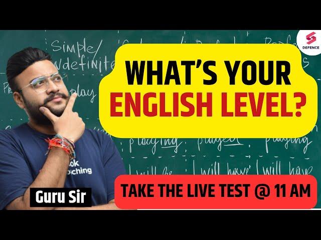 What's your English level? Take this test! | English for Defence Exams