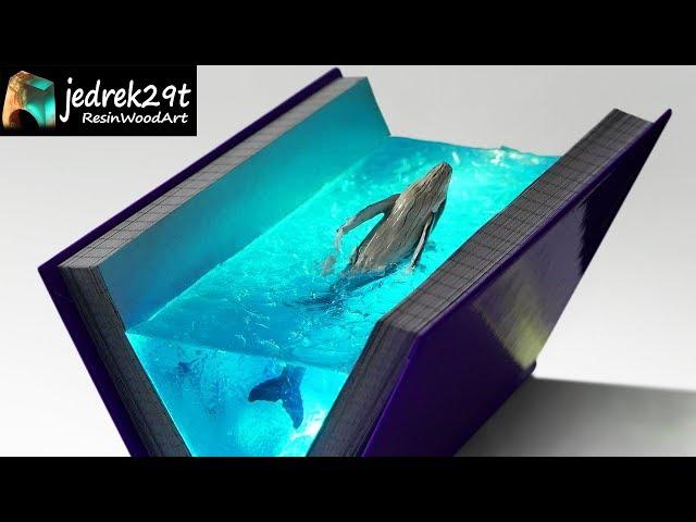 WHALE in the Book. Diorama / RESIN ART