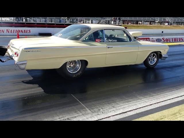 1962 Chevy Impala 409 drag car testing, Barry Camp