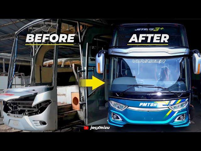 PROSES ROMBAK BODY BUS PMTOH - JETBUS 1 DISULAP JADI JETBUS 3 VOYAGER !!