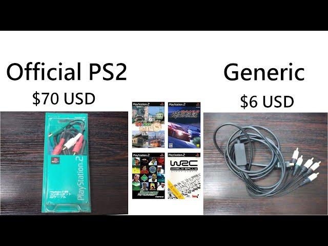 PS2 Official Component Cable Vs Generic Component Cable (Test in 4 games)