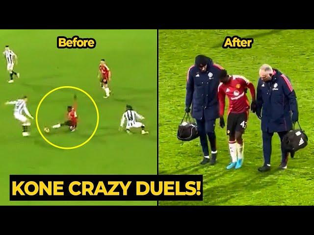 Sekou Kone HORROR INJURY after his crazy duels against Huddersfield player last night | Man Utd News