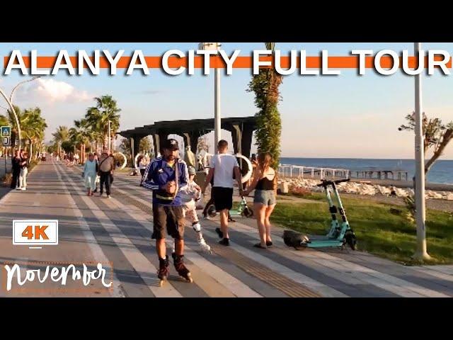 Alanya City Full Tour ! Alanya Street Tour ! Alanya City Center 2024 ! Alanya Antalya ! 4K 60 FPS !