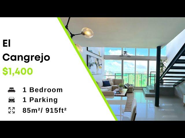 $1,400  Beautiful LOFT with exclusive view of the city located in El Cangrejo