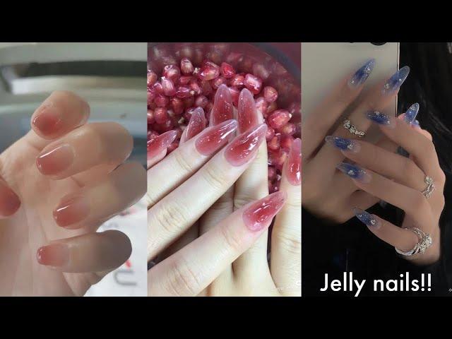 Korean/ chinese jelly nails insp & tutorials!! | tiktok compilation