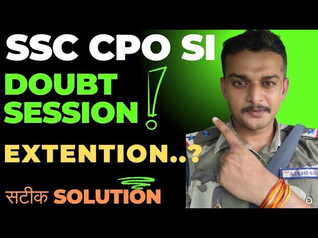 SSC CPO SI 2024 || आपके DOUBTS का सटीक ANSWER || #ssc #cpo #paramilitary