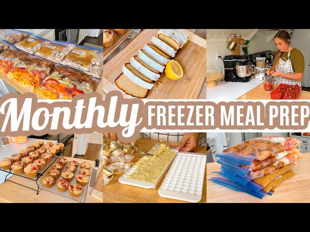 EASY MONTHLY FREEZER MEAL PREP RECIPES COOK WITH ME LARGE FAMILY MEALS WHATS FOR DINNER