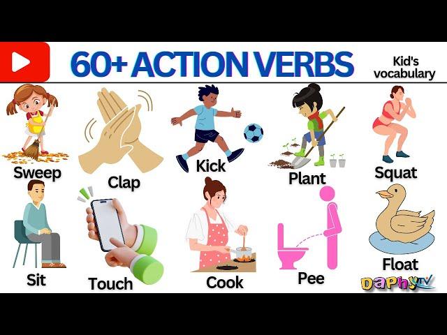 Action Verbs Examples | Fun Learning Action Verbs | English Vocabulary