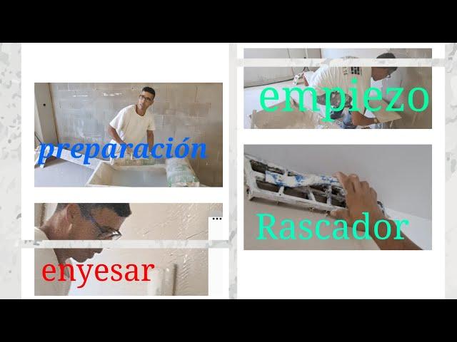 Enseñamos cómo enyesar paredes manualmente paso a paso, SUSCRIBETE en el canal de Reformas.