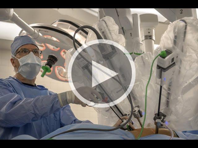 Lung surgery using da Vinci robot