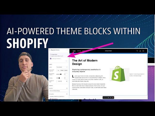 AI - Powered Theme Block Customizer WITHIN Shopify (Shopify Editions Summer '25)