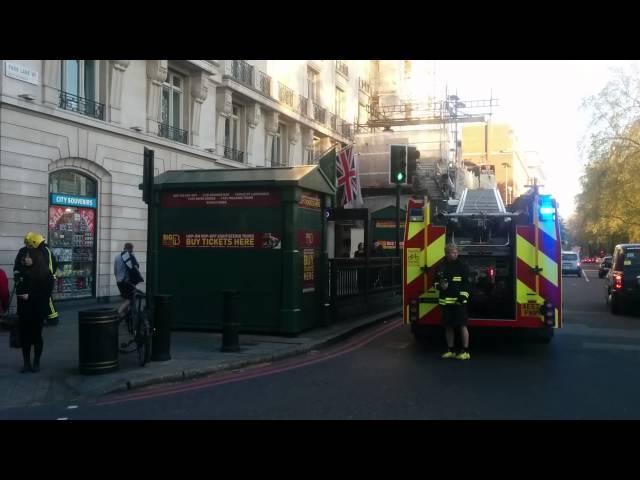 London fire brigade attending at Hyde park corner