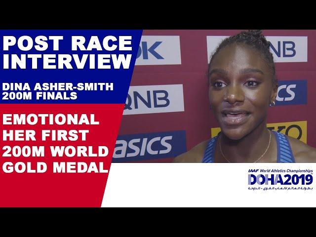 DINA ASHER-SMITH THANKS SHELLY ANN FRASER PRYCE | World Athletics Championships Doha 2019