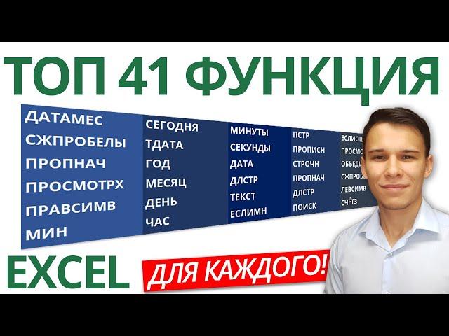 Формулы Excel - Топ 41 функция - они пригодятся каждому!