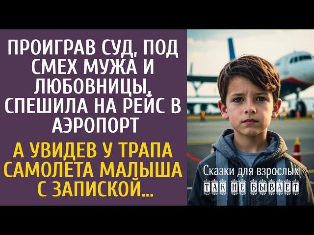 Проиграв развод, стюардесса спешила на рейс в аэропорт… А увидев у трапа самолета малыша с запиской…