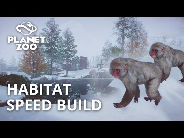 Planet Zoo | Japanese Macaque Taiga Habitat Speed Build