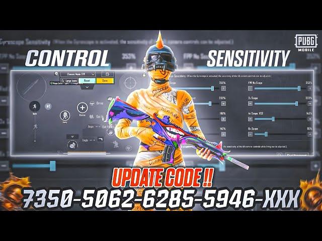 Pubg Mobile/BGMI 2024  Best Sensitivity Code and Control Settings in Update 3.3