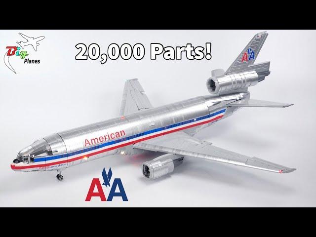 LEGO American Airlines DC-10 MOC! Motorized Landing Gear, 20,000 Parts, and Full Interior!