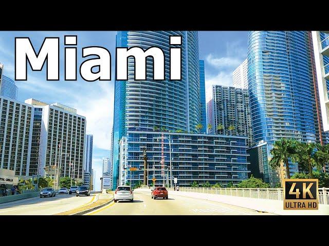 Miami 4K - Driving from Downtown to Miami Beach