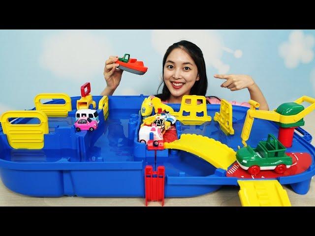 aquaplay Sweden water play Science toy mini car swimming car wash robocar poli