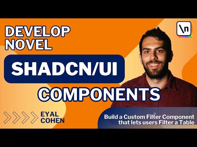 How to Build a Custom Filter Component with shadcn/ui along side Eyal Cohen, Founder of Hooks