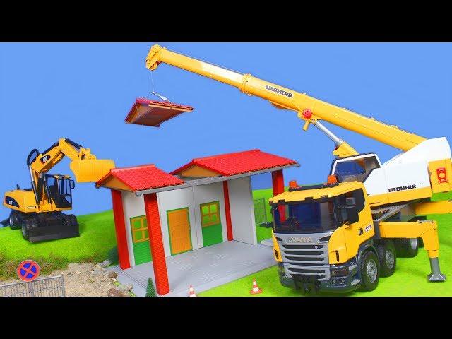 Kran, Bagger, Lastwagen & Spielzeugautos Baustelle für Kinder | BRUDER Toys Spielwaren