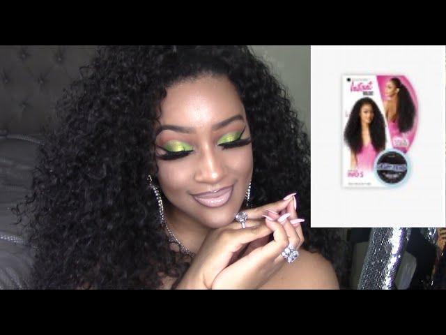 BEST CURLY WIG EVER! SENSATIONNEL DRAWSTRING PONYTAIL + HALFWIG IWD5 REVIEW!