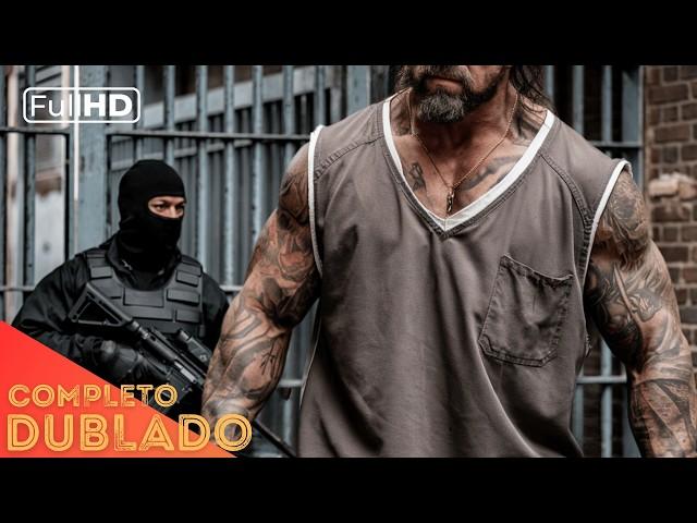 O assassino em série caça prisioneiros em uma prisão isolada | FILME DE AÇÃO Dublado em Português