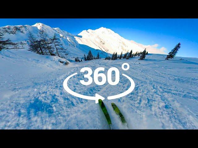 360° VR powder skiing | Insta360 ONE X2 footage