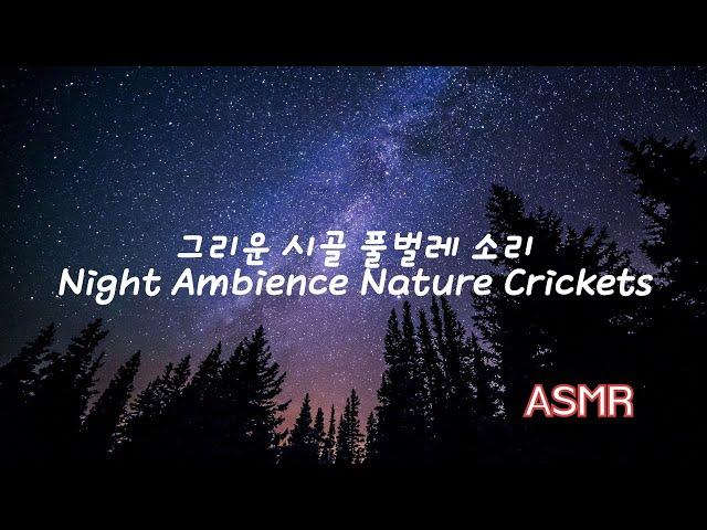 [8 Hours] Night Ambience Nature Crickets ASMR, sleep, white noise, the sound of a country night