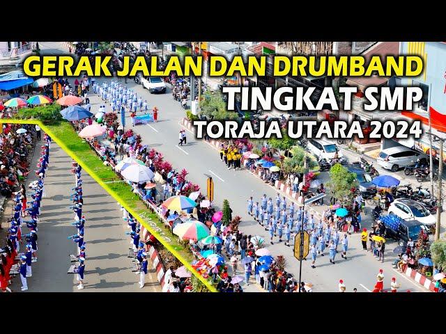 Gerak Jalan Dan Drumband Tingkat SMP Toraja Utara 2024