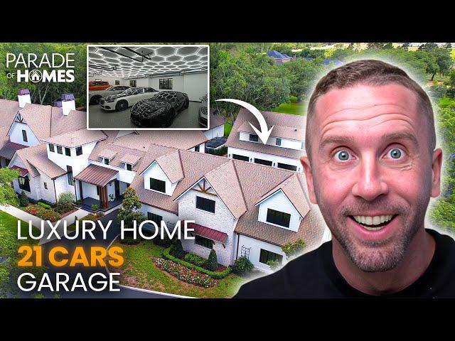 INSANE 12,000 Sq ft Florida Estate with 21-car Garage and Helipad!