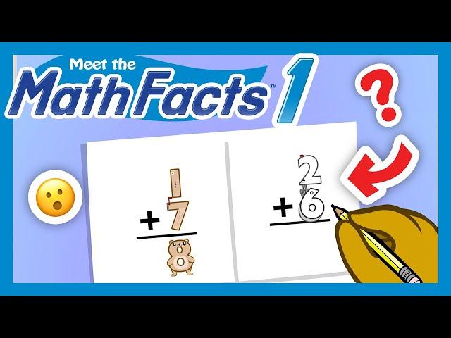 Meet the Math Facts Addition & Subtraction Level 1 - Worksheet 4 | Preschool Prep Company