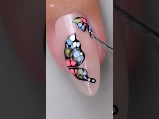 colorful butterfly #easynaildesignsforbignners #simplenails #nailart #naildesigns #simplenailarts