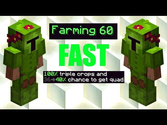 New FASTEST Way To Get Farming XP Garden Update Hypixel Skyblock