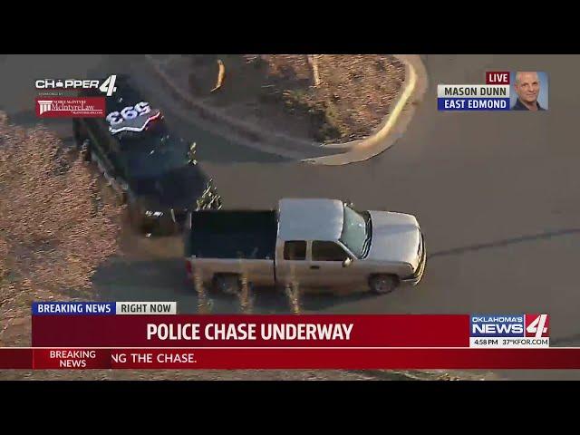 Police chase in the OKC Metro