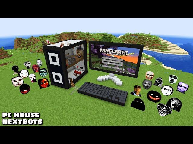 SURVIVAL GAMING PC HOUSE WITH 100 NEXTBOTS in Minecraft - Gameplay - Coffin Meme