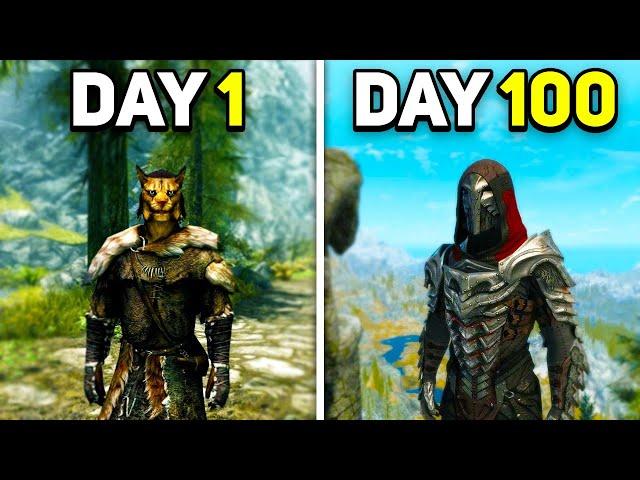 I Survived 100 Days in Skyrim Survival Mode!