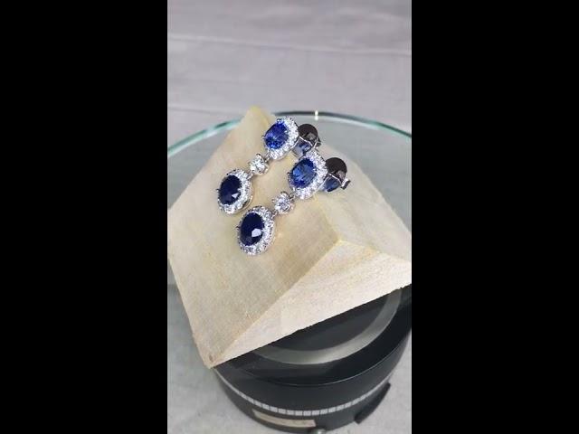 Unheated sapphire earrings