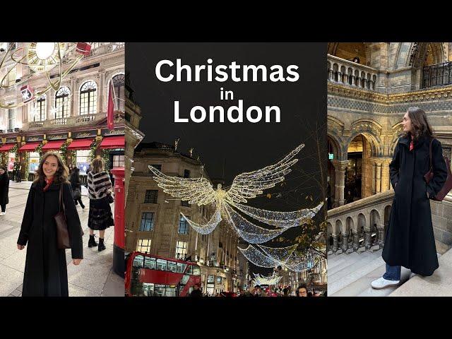 Christmas in London vlog | xmas lights solo date, meeting with friends, & beat boppin around London