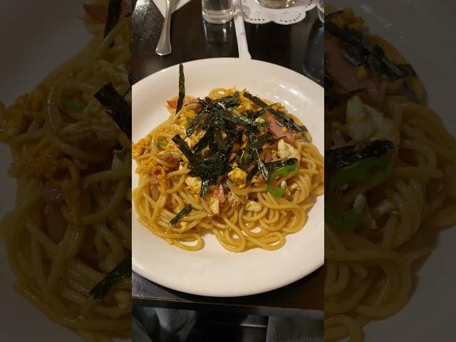 広島に行ったら絶対食べて欲しいパスタ　CAFE BOKUの醤油スパゲッティ#グルメ #広島グルメ#shorts #パスタ