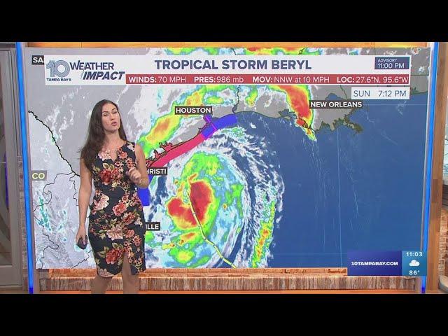 Tracking the Tropics: Beryl forecast to make landfall as a hurricane along middle Texas coast