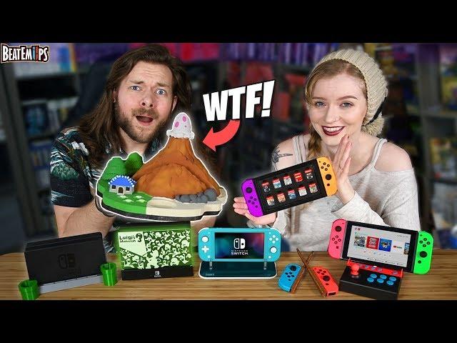 I Buy My Girlfriend WEIRD & COOL Nintendo Switch Accessories!