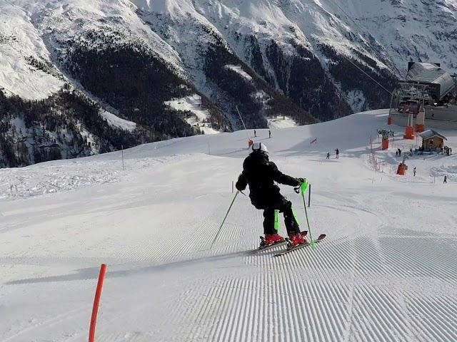 Slalom training ski drills for kids