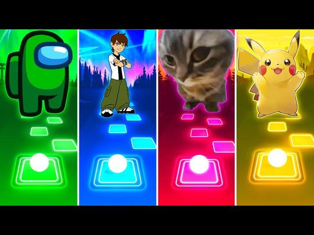 Among Us vs Ben 10 vs Chipi Chipi Chapa Chapa vs Pikachu - Tiles Hop EDM Rush