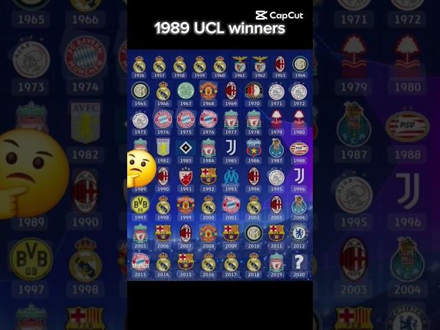 Which club is the 1989 UCL winners #football #quiz