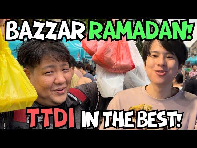 BAZAAR RAMADAN in TTDI ! Japanese who are challenging PUASA for 30 days meet the best Malaysian food