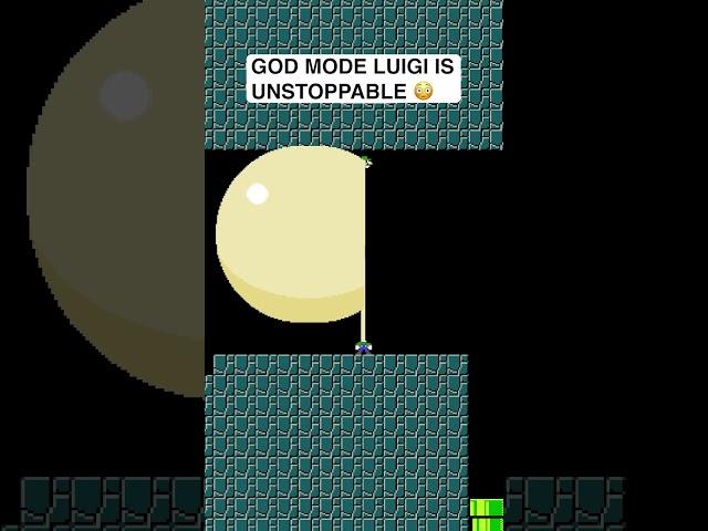 God Mode Luigi is UNSTOPPABLE  #shorts #mario