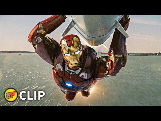 Iron Man Carries the Nuke - Hulk Saves Iron Man Scene | The Avengers (2012) Movie Clip HD 4K