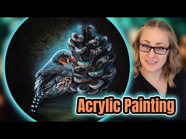 I Brought This Glowing Bird Painting to Life in 3 Hours!